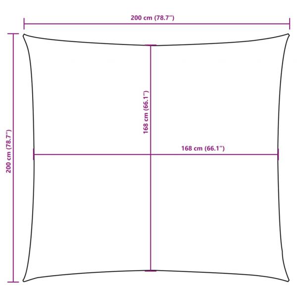 Sonnensegel Oxford-Gewebe Quadratisch 2x2 m Beige