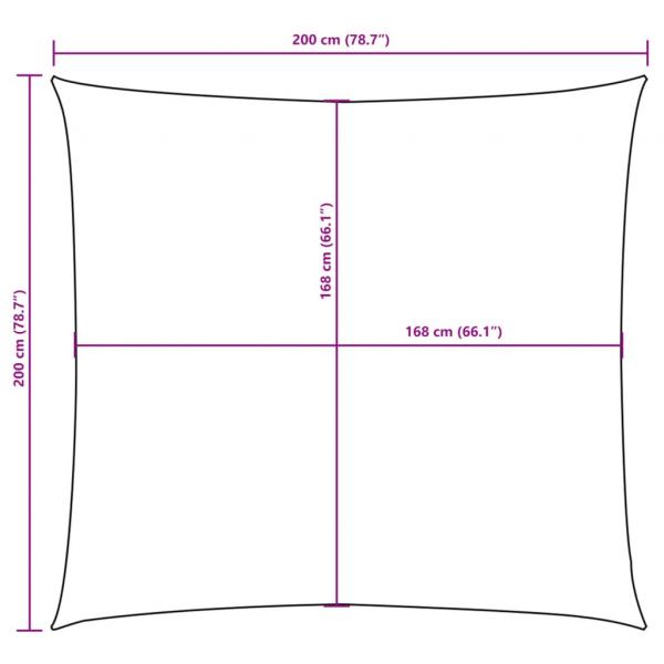Sonnensegel Oxford-Gewebe Quadratisch 2x2 m Creme