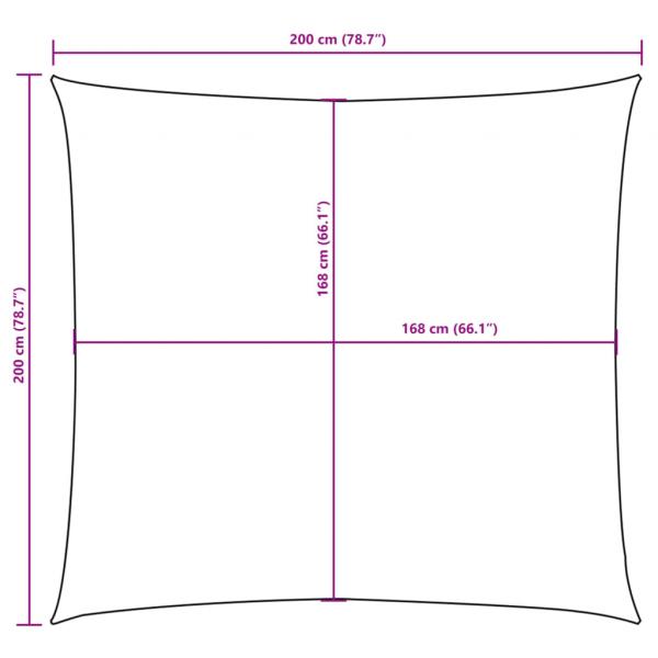Sonnensegel Oxfordgewebe Quadratisch 2 x 2 m Terracotta