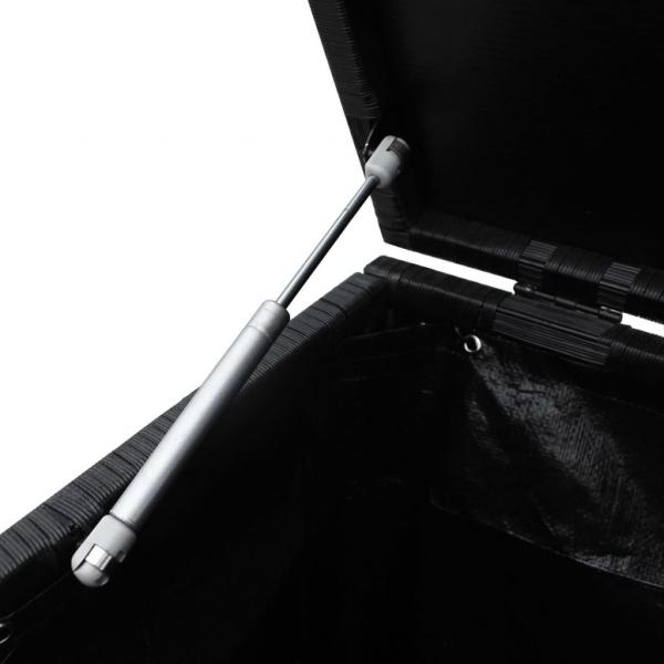 Garden-Auflagenbox Schwarz 150x50x60 cm Poly Rattan