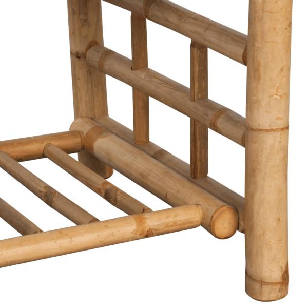 4-tlg. Garten-Lounge-Set mit Auflagen Bambus