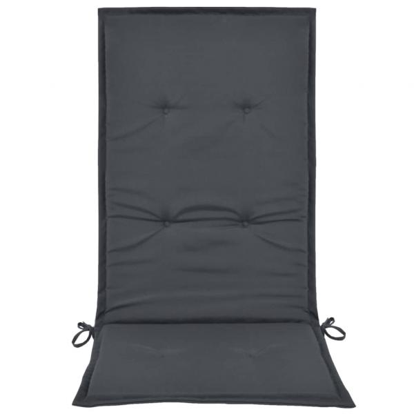 Gartenstuhlauflagen für Hochlehner 4 Stk. Anthrazit 120x50x3 cm
