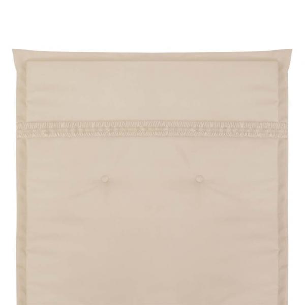 Gartenstuhlauflagen für Hochlehner 4Stk. Creme 120x50x3cm Stoff