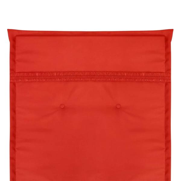 Gartenstuhlauflagen für Hochlehner 2 Stk. Rot 120x50x3 cm Stoff