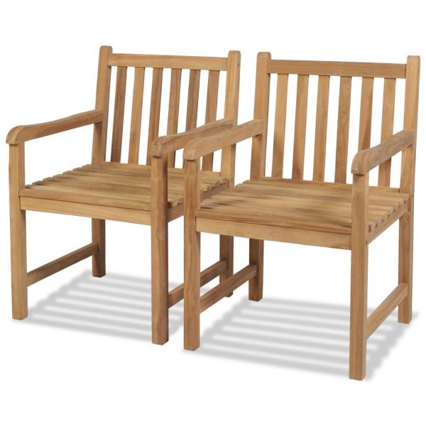 ARDEBO.de - Gartenstühle 2 Stk. Massivholz Teak