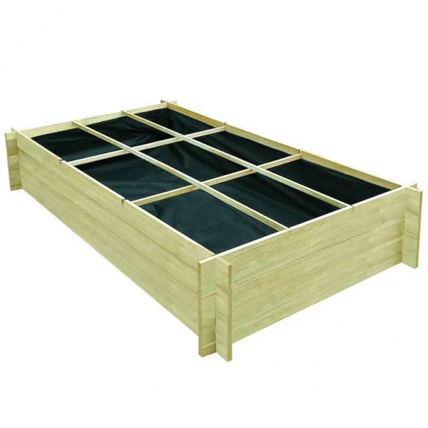 ARDEBO.de - Hochbeet Kiefernholz Imprägniert 197x100x40 cm 