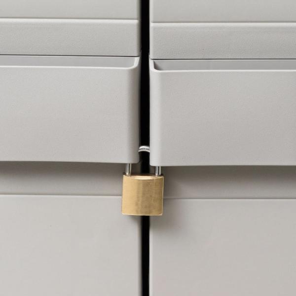 Gartenschrank mit 4 Regalen Schwarz und Grau