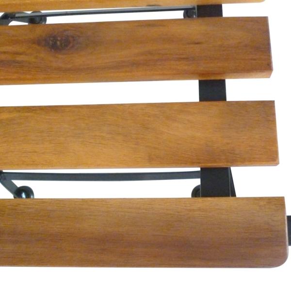 Klappbare Gartenstühle 2 Stk. Stahl und Massivholz Akazie