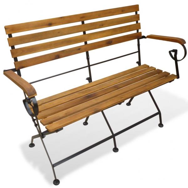 ARDEBO.de - Gartenbank Klappbar 112 cm Massivholz Akazie