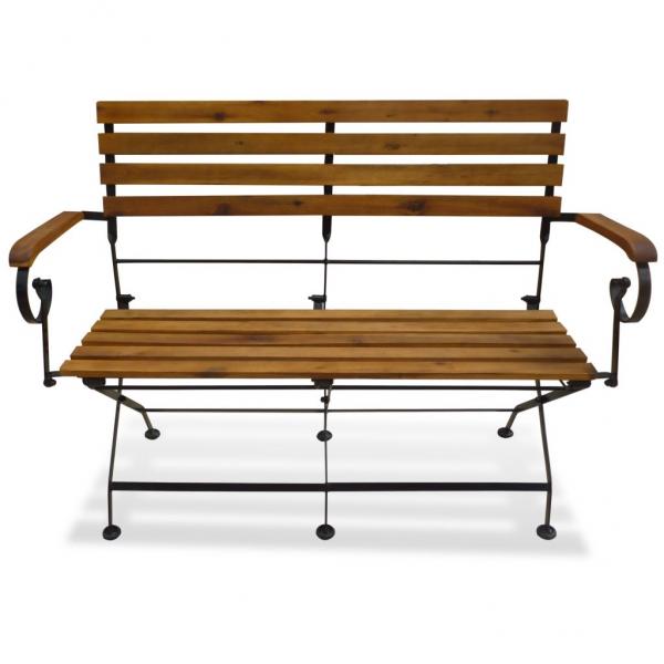 Gartenbank Klappbar 112 cm Massivholz Akazie