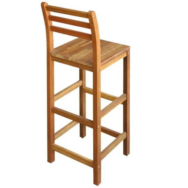 Barhocker 2 Stk. Massivholz Akazie 