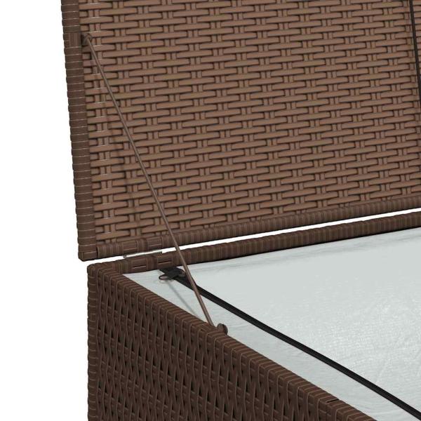 Garden-Auflagenbox Braun 150x100x100 cm Poly Rattan