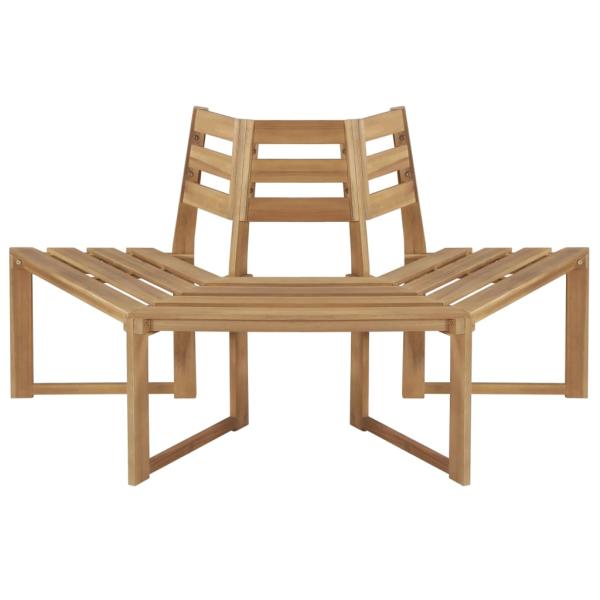 ARDEBO.de - Baumbank Halb-Hexagonal 160 cm Massivholz Akazie