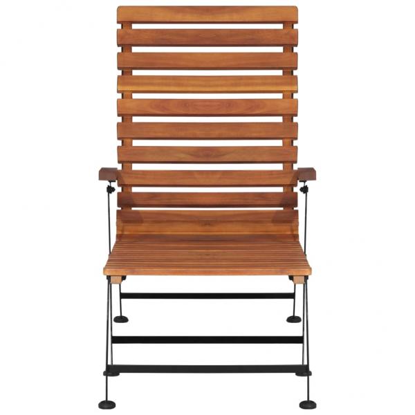 Outdoor Liegestuhl Akazienholz Massiv