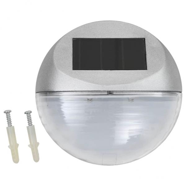 Outdoor Solar-Wandleuchten LED 12 Stk. Rund Silbern