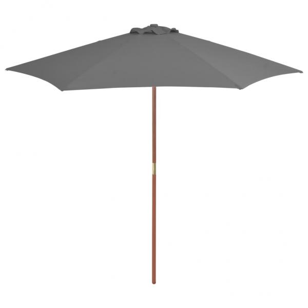 ARDEBO.de - Sonnenschirm mit Holz-Mast 270 cm Anthrazit
