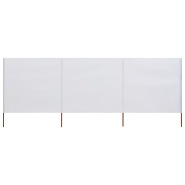 3-teiliges Windschutzgewebe 400 x 120 cm Weiß 