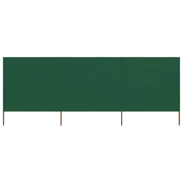 3-teiliges Windschutzgewebe 400 x 120 cm Grün