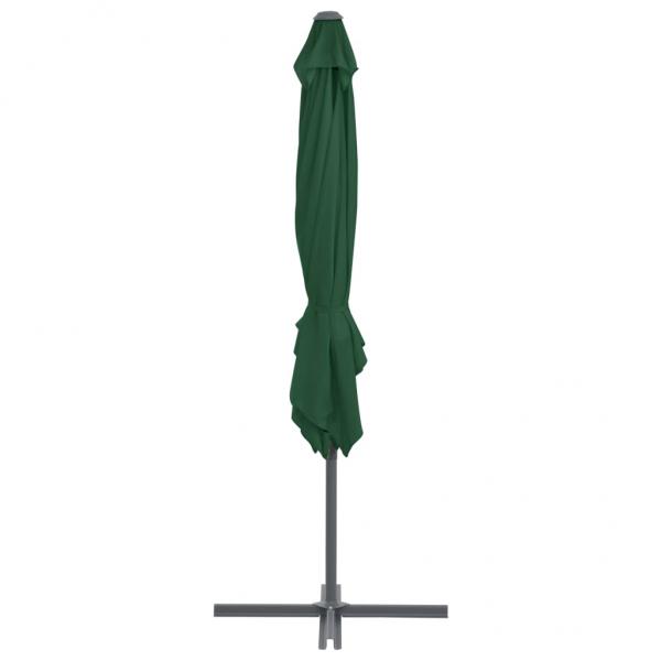 Ampelschirm mit Stahlmast Grün 250 x 250 cm 