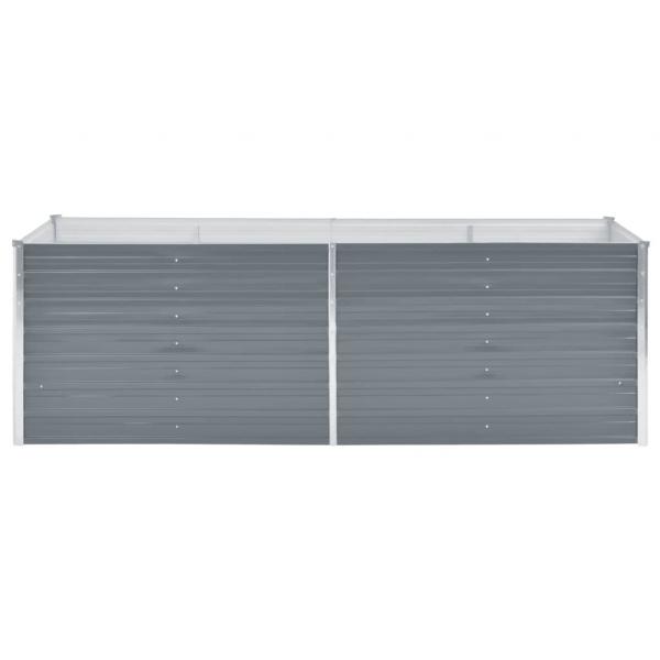 Garten-Hochbeet Verzinkter Stahl 240x80x77 cm Grau