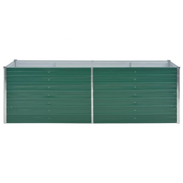 Garten-Hochbeet Verzinkter Stahl 240x80x77 cm Grün