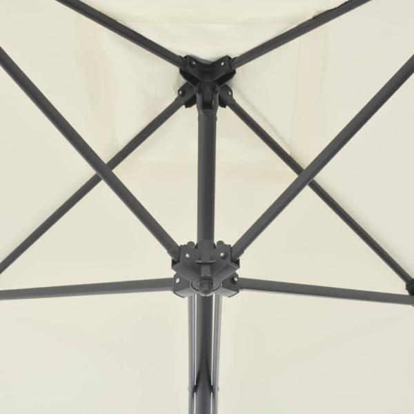 Sonnenschirm mit Stahl-Mast 250x250 cm Sandweiß