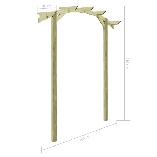 Garten-Pergola Kiefernholz Imprägniert 180x210x40 cm