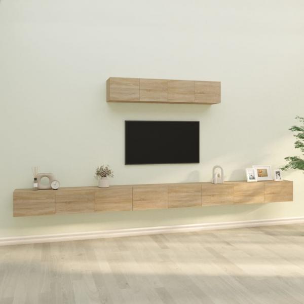 ARDEBO.de - 6-tlg. TV-Schrank-Set Sonoma-Eiche Holzwerkstoff