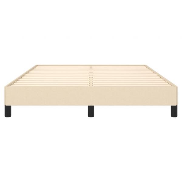 Bettgestell Creme 140x200 cm Stoff