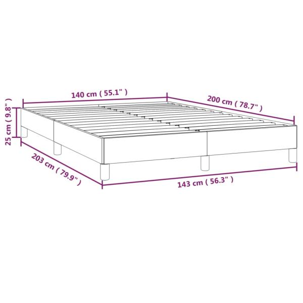 Bettgestell Blau 140x200 cm Stoff