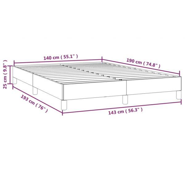 Bettgestell Dunkelgrau 140x190 cm Samt