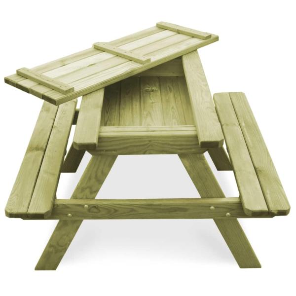 Kinder-Picknicktisch 90x90x58 cm Imprägniertes Kiefernholz