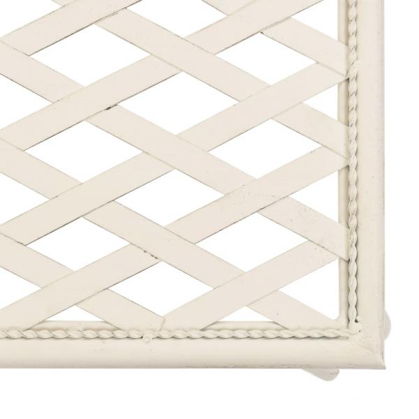 Garten-Chaiselongue 128 cm Metall Antik Weiß