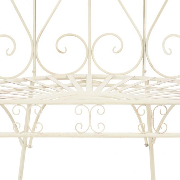 Gartenbank 95 cm Eisen Antik Weiß