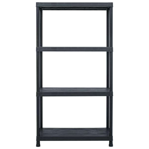 Lagerregal Schwarz 100 kg 60 x 30 x 138 cm Kunststoff