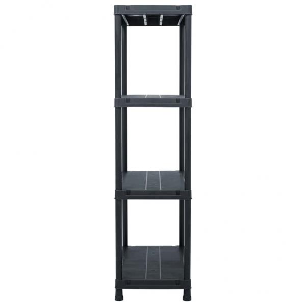 Lagerregal Schwarz 100 kg 60 x 30 x 138 cm Kunststoff