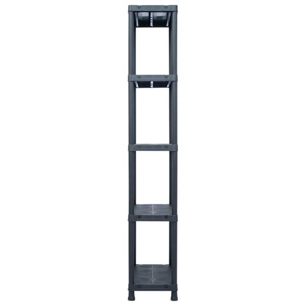 Lagerregal Schwarz 125 kg 60 x 30 x 180 cm Kunststoff