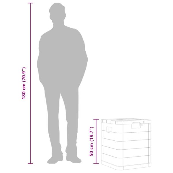 Garten-Aufbewahrungsbox 90 L Anthrazit