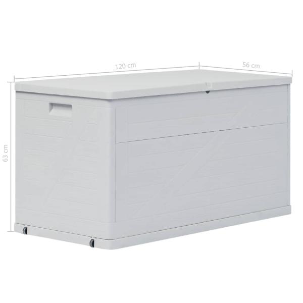 Garten-Aufbewahrungsbox 420 L Hellgrau 
