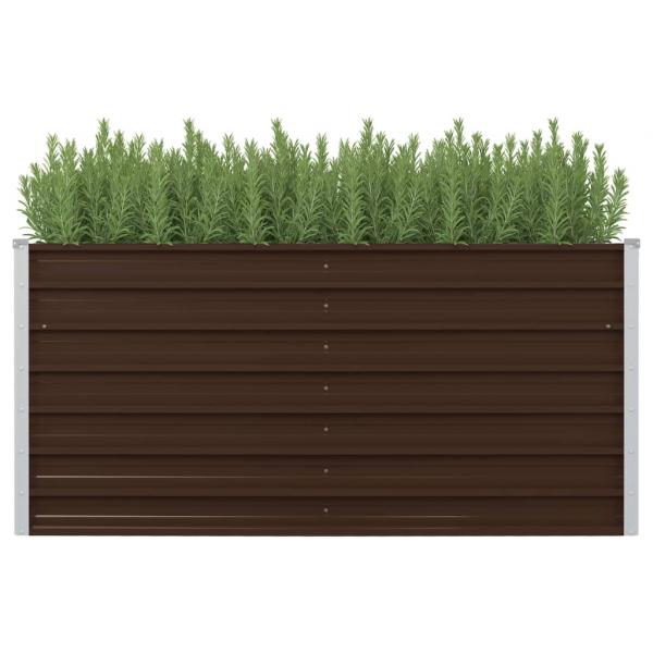 ARDEBO.de - Hochbeet Braun 160 x 80 x 77 cm Verzinkter Stahl