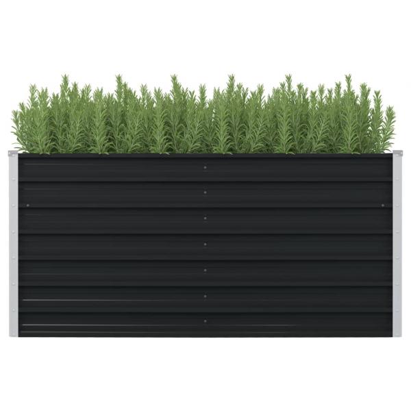 Hochbeet Anthrazit 160 x 80 x 77 cm Verzinkter Stahl