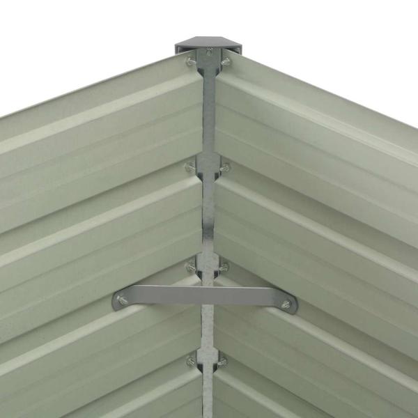 Hochbeet Anthrazit 100 x 100 x 77 cm Verzinkter Stahl