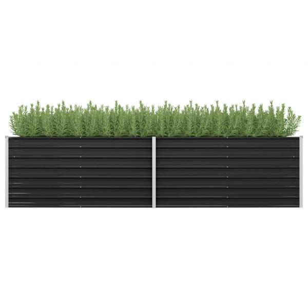 ARDEBO.de - Garten-Hochbeet Anthrazit 320 x 80 x 77 cm Verzinkter Stahl