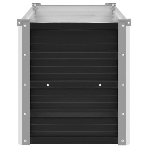 Garten-Hochbeet Anthrazit 100 x 40 x 45 cm Verzinkter Stahl
