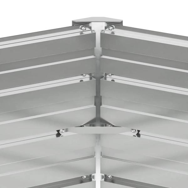 Garten-Hochbeet Anthrazit 129 x 129 x 77 cm Verzinkter Stahl