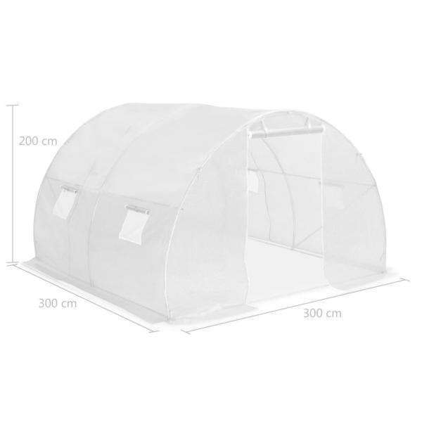 Gewächshaus 9m² 300x300x200 cm
