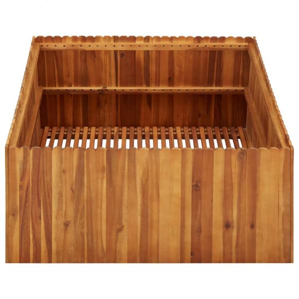 Garten-Hochbeet 100 x 100 x 50 cm Massivholz Akazie