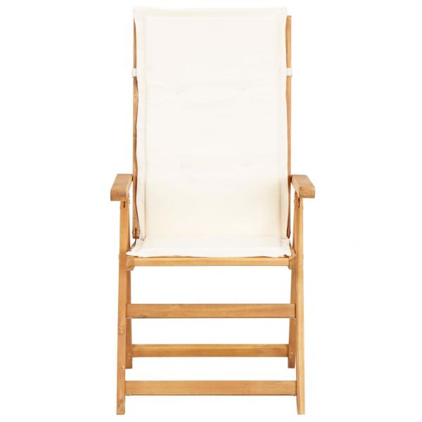 Verstellbare Gartenstühle 2 Stk. Braun Massivholz Akazie 