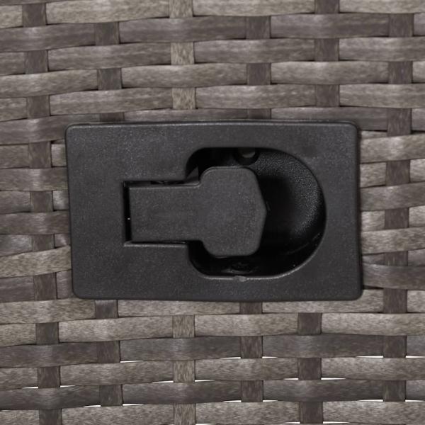 ARDEBO.de - 9-tlg. Garten-Essgruppe mit Auflagen Poly Rattan Grau   