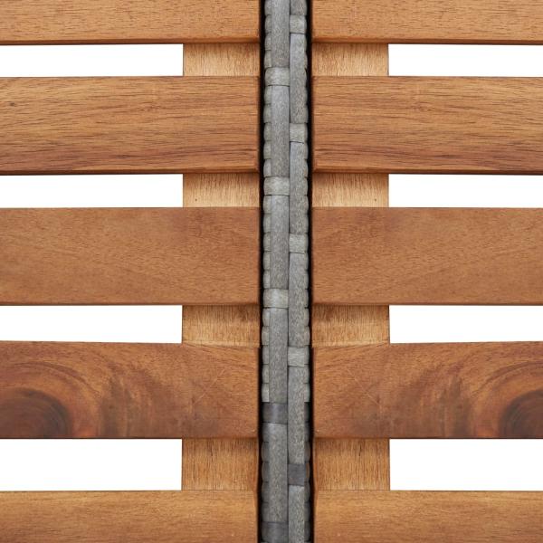 Whirlpool-Umrandung Quadratisch Grau 268x268x55 cm Poly Rattan
